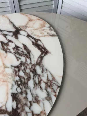 Стол кофейный NIKLAS TL-312 испанская керамика, стекло / МДФ окраш. /темно-серый МДФ каркас ®DISAUR