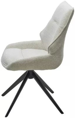 Стул OLAF 360 град. поворот. RAVEN22 Бежево-белый, ткань / Черный, ®DISAUR