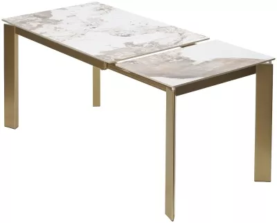 Стол CORNER 120 GLOSS LUXURY PANDORA SOLID CERAMIC / шампань, ®DISAUR
