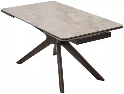 Стол EDER 160 GLOSS AMBER JADE SOLID CERAMIC / Орех, ®DISAUR