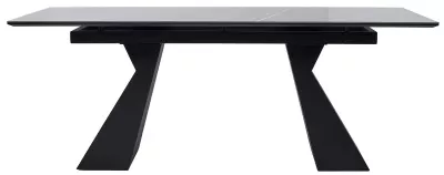 Стол БОГАРТ 200 TITANIUM BLACK PULIDO, керамика / Черный М-City