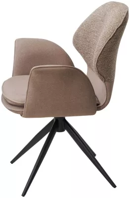 Стул ЛЕННЕ (LENNE) 360 град. поворот., цвет ЛАТТЕ MILAN-430/ MOHAIR-440, ткань/ Черный, ®DISAUR