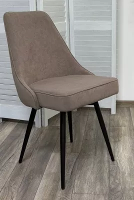 Стул БЕРТИ 360 град. поворот. B5 Капучино, велюр / черный каркас