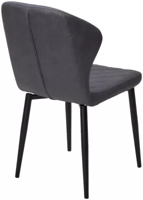 Стул МОНРО, цвет Style-22 Темно-серый, ткань под нубук / черный каркас М-City