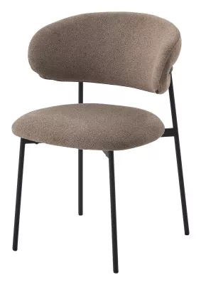 Стул ТРЕНД (TREND) цвет NS05 Капучино, букле / черный каркас