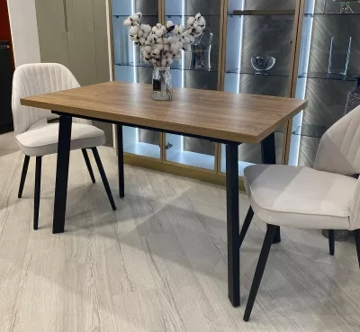 Стол КАНЗАС 120 ДУБ КУНЕО / Черный каркас М-City