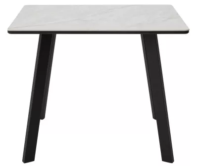 Стол ТИК ТАК 90  цвет ОНИКС, керамика / Черный каркас