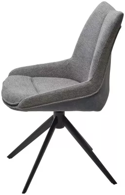 Стул OSKAR 360 град. поворот. KN01-03 Серый/ BZ1046-02 Темно-серый/ Черный, ®DISAUR