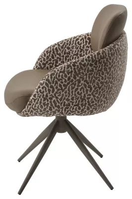 Стул ГРЕЙС (GRACE) 360 град. цвет ТЕМНЫЙ ЛАТТЕ 36-14 / HUNTER-400, экокожа/ ткань / ЛАТТЕ, ®DISAUR