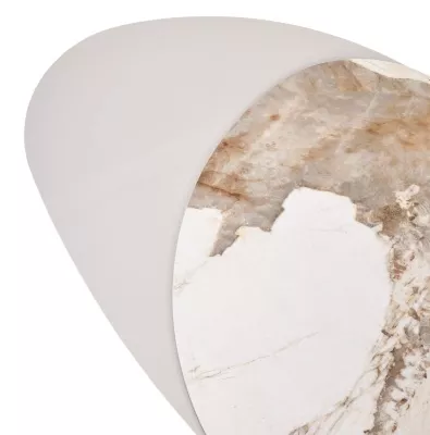 Стол кофейный NIKLAS PANDORA  керамика на стекле и окрашенный МДФ/ темно-серый МДФ каркас ®DISAUR