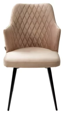 Стул HERMAN 360 град. БЕЖЕВЫЙ #5, велюр / черный каркас М-City
