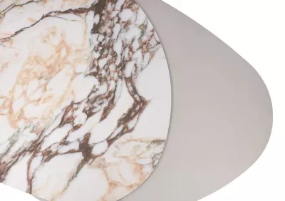 Стол кофейный NIKLAS TL-312 испанская керамика, стекло / МДФ окраш. /темно-серый МДФ каркас ®DISAUR