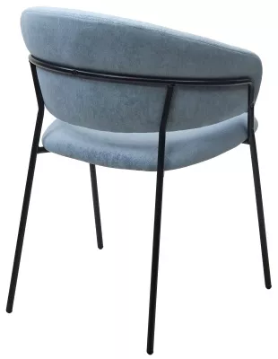 Стул ГЕММА, цвет RAIN 13 blue, велюр / черный каркас М-City