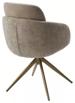 Стул ГРЕЙС (GRACE) 360 град. цвет БЕЖЕВЫЙ PENA-120 / G1229-3, ткань / ШАМПАНЬ  каркас, ®DISAUR