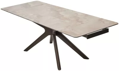 Стол EDER 160 GLOSS AMBER JADE SOLID CERAMIC / Орех, ®DISAUR