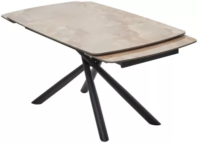 Стол RIVOLI 140 GLOSS AMBER JADE SOLID CERAMIC / BLACK, ®DISAUR