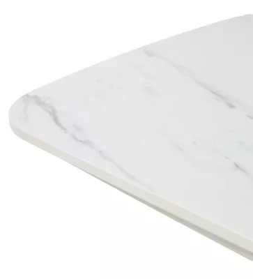 Стол КАЛВИН (CALVIN) 180 цвет КАРРАРА (SEMI-POLISHED SNOW CARRARA SOLID CERAMIC / СЕРЫЙ ДУБ, ®DISAUR