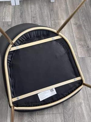 Стул ABRIOLA Black Ti-25, PU / бронзовый, ®DISAUR