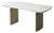 Стол КАЛВИН (CALVIN) 180 см - 260 см, SEMI-POLISHED SNOW CARRARA SOLID CERAMIC / СЕРЫЙ ДУБ, ®DISAUR