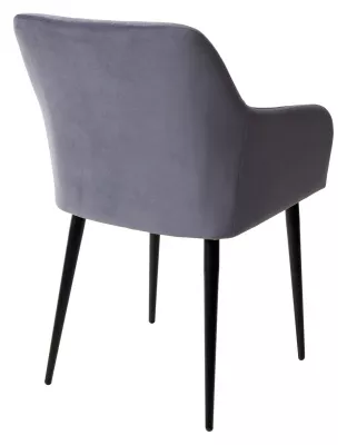 Стул BRANDY-X СЕРЫЙ #27, велюр / черный каркас М-City
