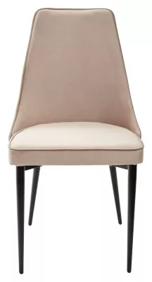 Стул NEPAL-P БЕЖЕВЫЙ #5, велюр/ черный каркас М-City