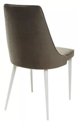 Стул NEPAL-P ГРАФИТ #14, велюр/ белый каркас М-City