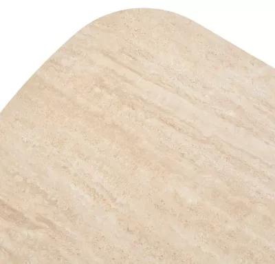 Стол КРЕСПО (CRESPO) 180 цвет ТРАВЕРТИН (TRAVERTINE CA086), керамика / ТЕМНОЕ ЗОЛОТО, ®DISAUR
