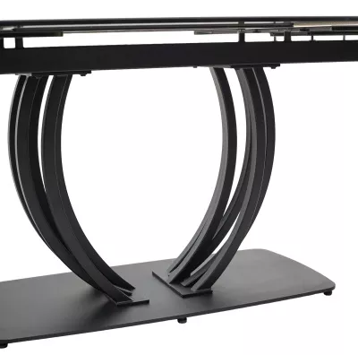 Стол MATERA 160 NERO KL-116 Черный мрамор матовый, итальянская керамика/ черный каркас, ®DISAUR