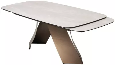 Стол YON 180 TL-109, испанская керамика / Шоколадное золото каркас, ®DISAUR