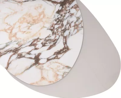 Стол кофейный NIKLAS TL-312 испанская керамика, стекло / МДФ окраш. /темно-серый МДФ каркас ®DISAUR