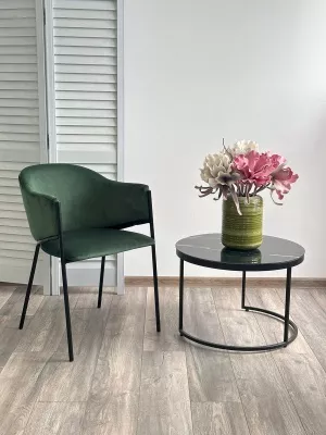 Стул ДИЛЛ, цвет H-30 изумрудный, велюр / черный каркас М-City