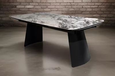 Стол ОДИН (ODIN) 200 цвет TL-312, испанская керамика / темно-серый, ®DISAUR