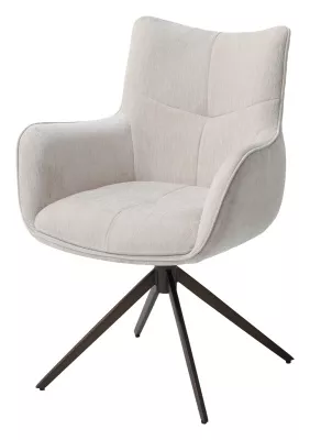 Стул PRATO 360 град поворот с возвратом BOSTON-102 латте, ткань / медный брашированный, ®DISAUR