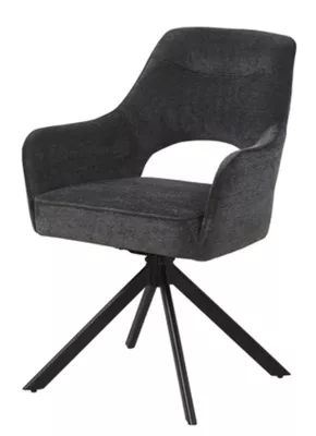 Стул GUARA 180 град. поворот. цвет бежево-белый RAVEN 22 / черный каркас, ®DISAUR