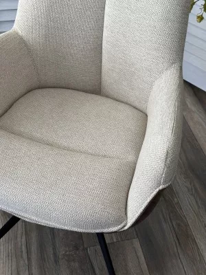 Стул PONTUS 360 град. поворот. KN01-05 Бежевый/ BZ1046-21 Коричневый/ Черный, ®DISAUR