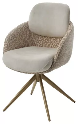 Стул ГРЕЙС (GRACE) 360 град., цвет ЛАТТЕ PENA-110 / HUNTER-120, ткань / ШАМПАНЬ каркас, ®DISAUR