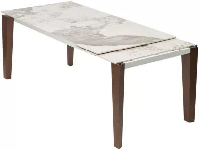 Стол ESMIR 180 GLOSS LUXURY PANDORA SOLID CERAMIC/орех, ®DISAUR