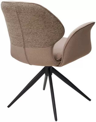 Стул ЛЕННЕ (LENNE) 360 град. поворот., цвет ЛАТТЕ MILAN-430/ MOHAIR-440, ткань/ Черный, ®DISAUR
