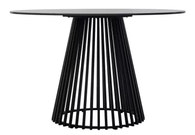 Стол TERNI 120 MATT BLACK MARBLE SOLID CERAMIC Черный мрамор матовый, керамика /Черн.каркас, ®DISAUR