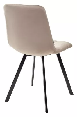 Стул ЧИЛИ ПРОФИЛЬ (CHILLI SQUARE) цвет бежевый BLUVEL-40, велюр / черный каркас