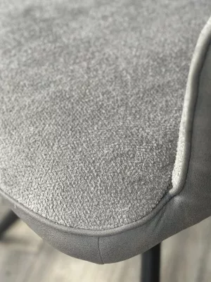 Стул НОРМАН 360 град., цвет BELLA-13/CYPRUS-10 серый, шенилл/замша / черный каркас М-City