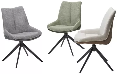 Стул OSKAR 360 град. поворот. KN01-03 Серый/ BZ1046-02 Темно-серый/ Черный, ®DISAUR