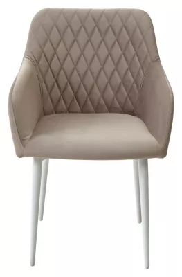 Стул BRANDY-X ЛАТТЕ #25 / белый каркас, велюр М-City