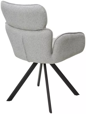 Стул LONG 360 град. поворот. NS10 Серый, букле / черный каркас, М-City