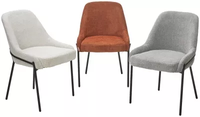 Стул GAVI Garna-018 серый, ткань / черный каркас, ®DISAUR