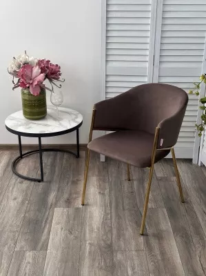 Стул DILL MOMO-05 тауп, велюр "беспальчиковый"/ золотой каркас М-City