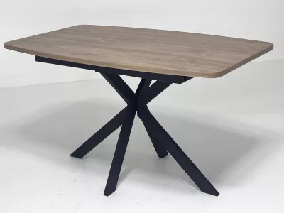 Стол АРКАНЗАС (ARKANSAS) 130 Бетон Портленд / Черный