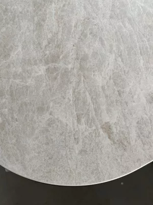 Стол ASTRID 200 TL-102 Бежевый мрамор, испанская керамика / Темно-серый каркас, ®DISAUR