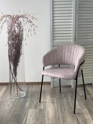 Стул ГЕММА, цвет RAIN 10 lavanda, велюр / черный каркас М-City