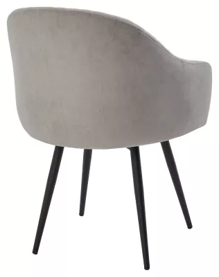 Стул ШЕЛЛ 360 град. поворот. цвет B22 Серый, велюр / черный каркас